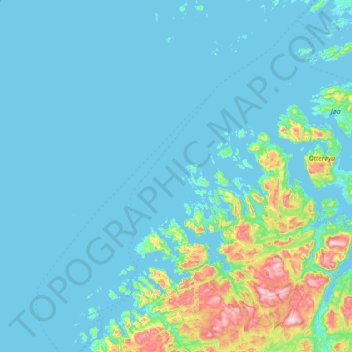 Flatanger topographic map, elevation, terrain