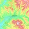 Ulaanbaatar topographic map, elevation, terrain
