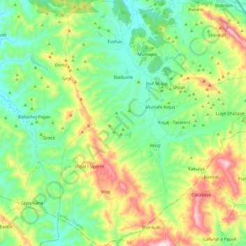 Baldushk topographic map, elevation, terrain