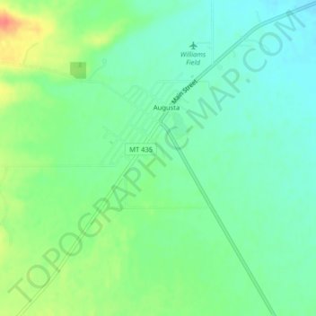Augusta topographic map, elevation, terrain
