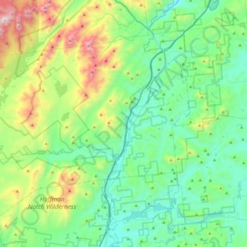 Town of North Hudson topographic map, elevation, terrain