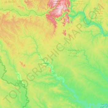 La Chorrera topographic map, elevation, terrain