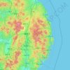 Préfecture d'Iwate topographic map, elevation, terrain