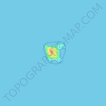 Snake Island topographic map, elevation, terrain