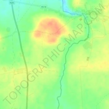 Mounteagle topographic map, elevation, terrain