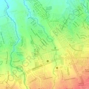 Metropolis Greens topographic map, elevation, terrain