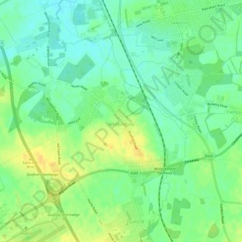 Whittlesford topographic map, elevation, terrain