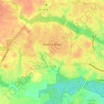 Sterling Ridge topographic map, elevation, terrain