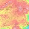 Castile-La Mancha topographic map, elevation, terrain