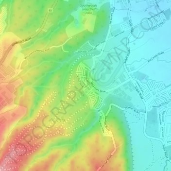 Canyon Ranch topographic map, elevation, terrain