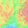 Le Rhône topographic map, elevation, terrain