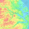 River Yare topographic map, elevation, terrain