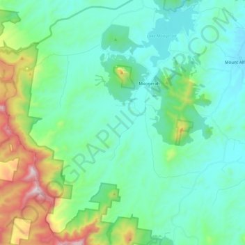 Moogerah topographic map, elevation, terrain
