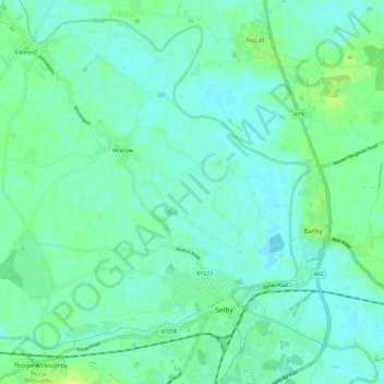 Wistow topographic map, elevation, terrain