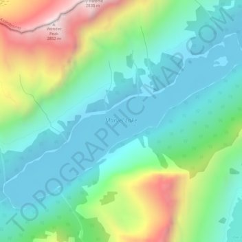 Marvel Lake topographic map, elevation, terrain
