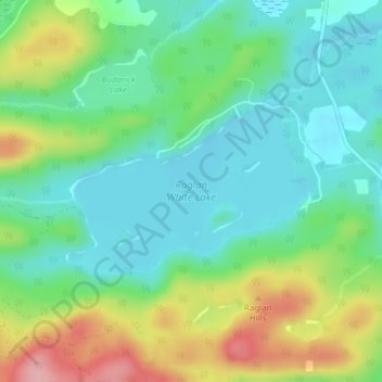 Raglan White Lake topographic map, elevation, terrain