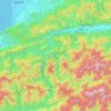 Miyoshi topographic map, elevation, terrain