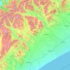 Ashburton District topographic map, elevation, terrain