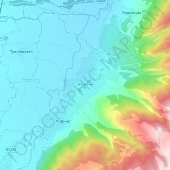 Chegrane topographic map, elevation, terrain