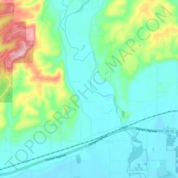 Brady topographic map, elevation, terrain