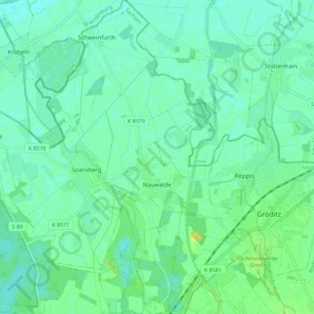 Nauwalde topographic map, elevation, terrain