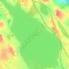 Lough Owel topographic map, elevation, terrain