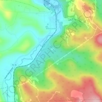 Westover topographic map, elevation, terrain