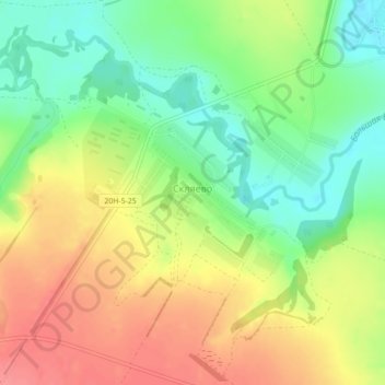 Скляево topographic map, elevation, terrain