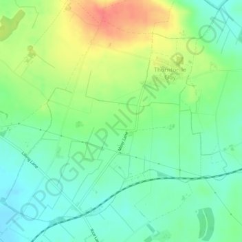 Thornton-le-Clay topographic map, elevation, terrain