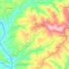 Paradela topographic map, elevation, terrain
