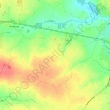 Scarning topographic map, elevation, terrain