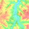 Langé topographic map, elevation, terrain