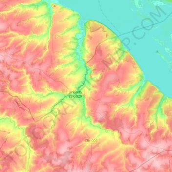 Сундырь topographic map, elevation, terrain