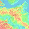 King George County topographic map, elevation, terrain