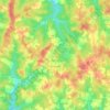 Échourgnac topographic map, elevation, terrain