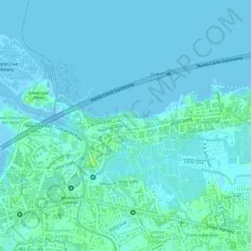 Sinbanali topographic map, elevation, terrain