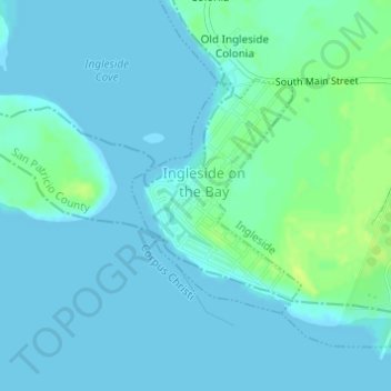 Ingleside on the Bay topographic map, elevation, terrain