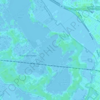 Naardermeer topographic map, elevation, terrain