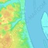Pauillac topographic map, elevation, terrain
