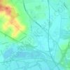 Yarnton topographic map, elevation, terrain