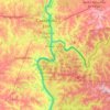 Municipio de Puerto Iguazú topographic map, elevation, terrain