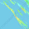 Dugi otok topographic map, elevation, terrain