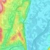 Poliénas topographic map, elevation, terrain