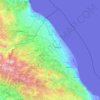 Quba - Khachmaz topographic map, elevation, terrain