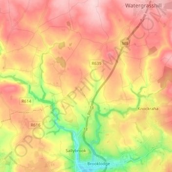 Riverstown topographic map, elevation, terrain
