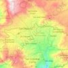 San Pedro Sacatepéquez topographic map, elevation, terrain