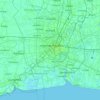 Bangkok topographic map, elevation, terrain