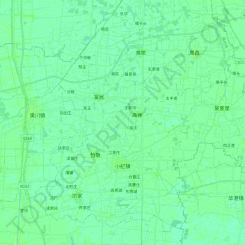 小纪镇 topographic map, elevation, terrain