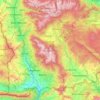 Blagoevgrad topographic map, elevation, terrain