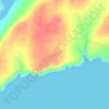 Coolum topographic map, elevation, terrain